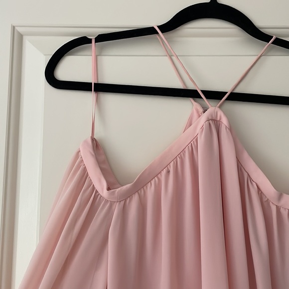 1.STATE Off the Shoulder Sheer Chiffon Blouse, Main, color, PINK TAFFE - Picture 2 of 7